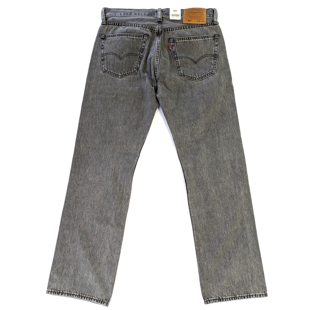Levis 501 Original Grey Straight Leg Button Fly Denim Jeans 005013496 32x30 - Picture 3 of 9